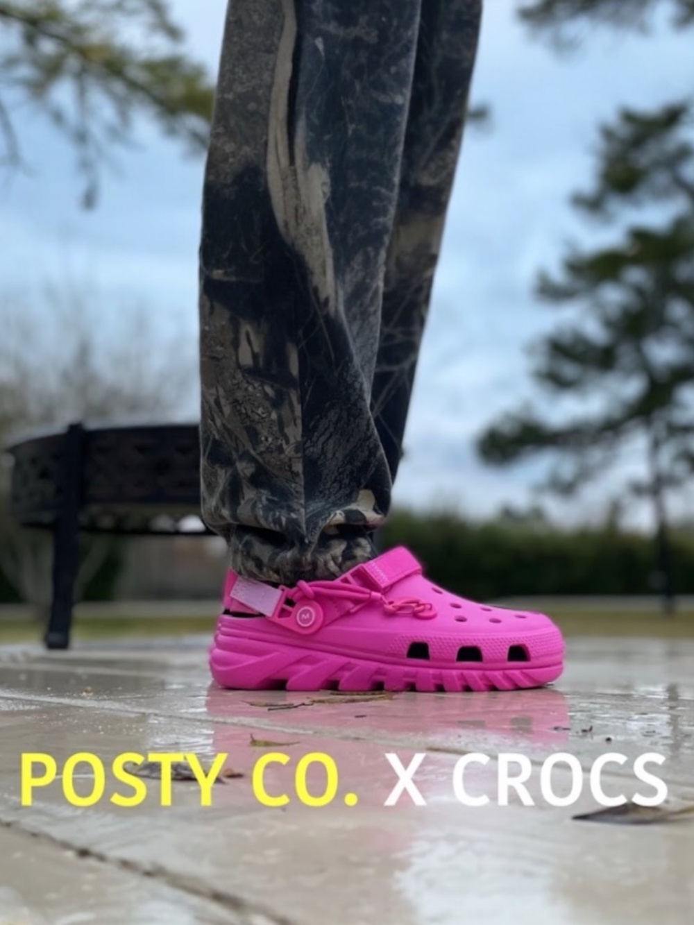 Crocs X Post Malone Rare Duet Max II Platform Slip On Clogs Electric Pink W10 M8